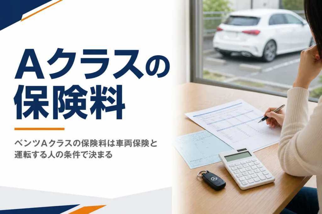自動車保険の見積書と車検証を並べて保険料を比べている様子
