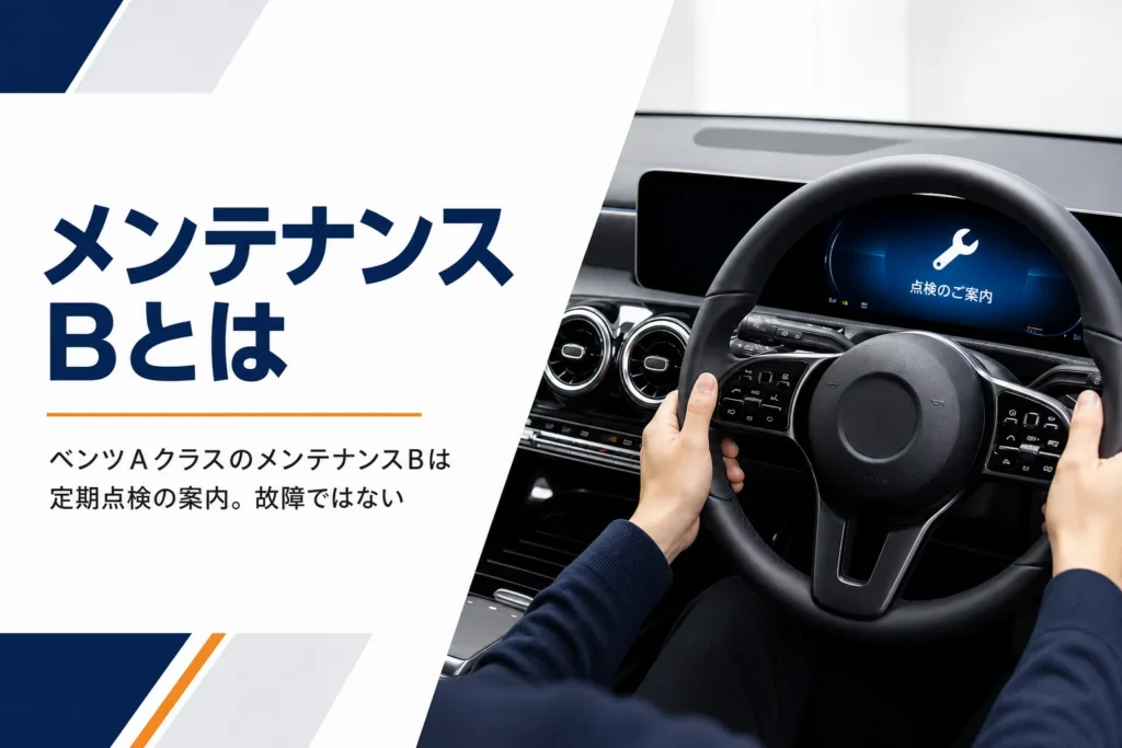 点検の案内が表示されたコンパクトカーのデジタルメーター