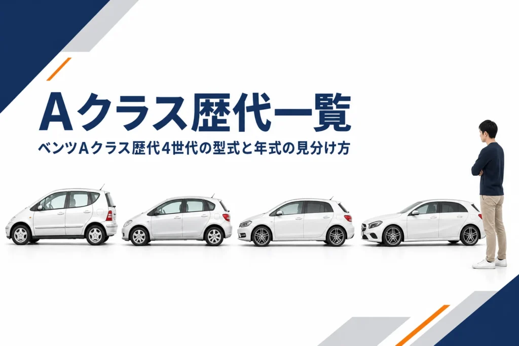 年代順に並んだ歴代のベンツAクラス